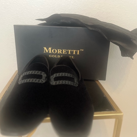 Moretti Black Velvet Buckle Dress Shoes - Picture 7 of 7